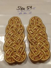 Schulterstücke Auflage General golden mit gelb blau rot neu (ska54)