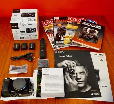 SONY Alpha 6000 Kit m. 16-50mm OSS - 24,3 MP, 3x Akku, ovp + großes Zubehörpaket