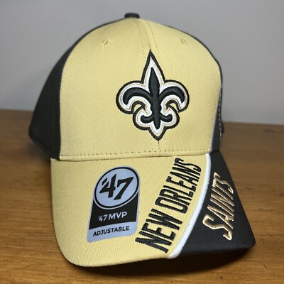 New Orleans Saints '47 Brand MVP Venture Black Gold Strapback NFL