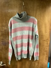 Women "Burberry sandstone/light rose color long sleeve pullover sweater.Med P.O.