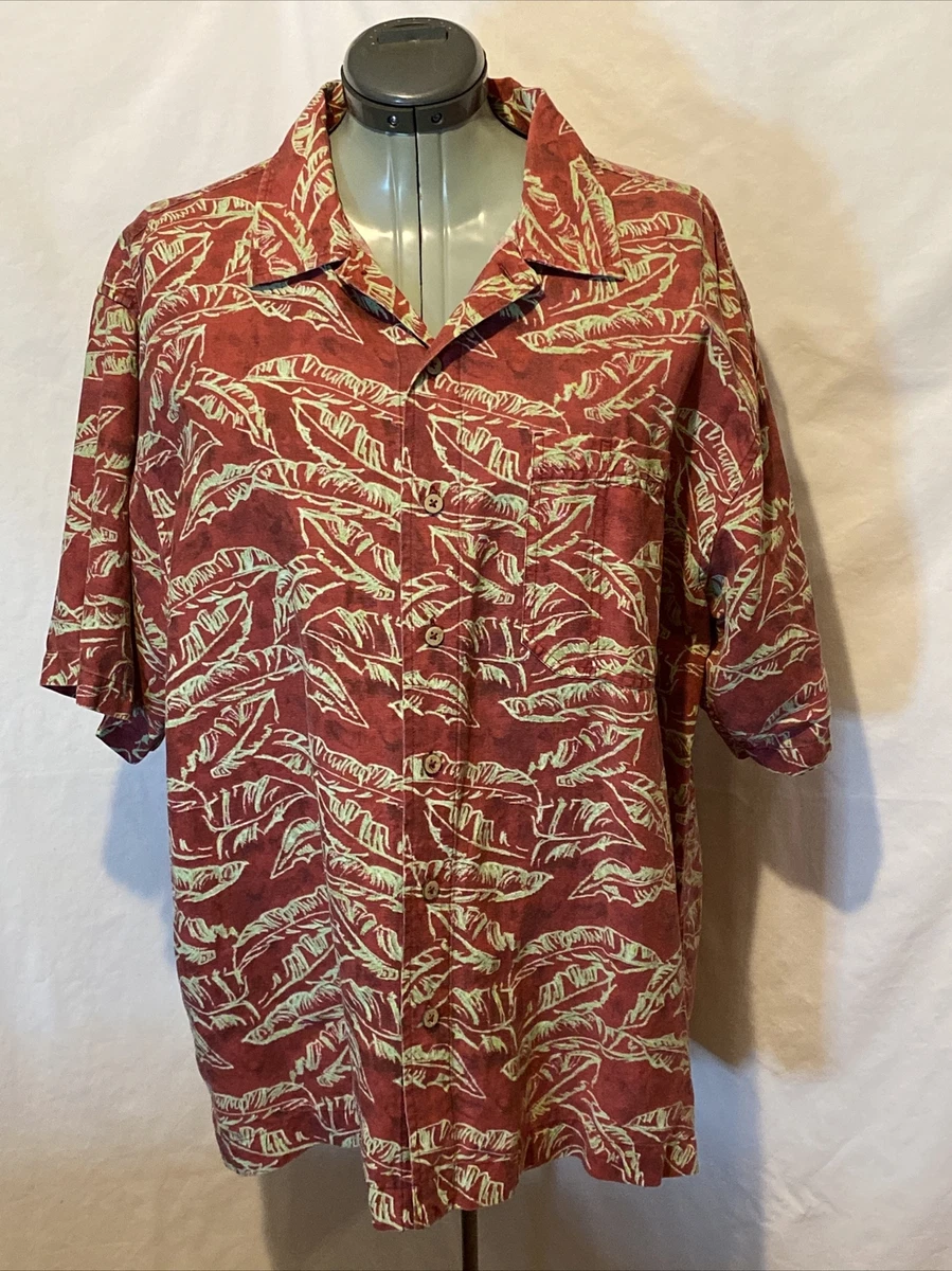 Royal Robbins Outdoor Travel Clothing Men's XL Short Sleeve Rust Tropical  Leaf