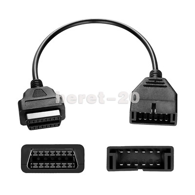 12 Pin to 16Pin OBD2 Convertor Adapter Cable for GM Diagnostic Scanner 40CM