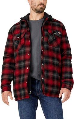 hooded flannel fleece jacket
