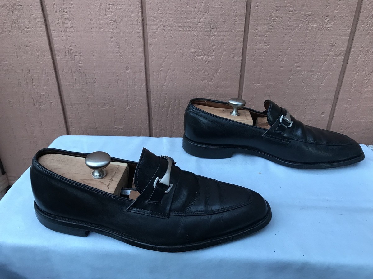 ALLEN EDMONDS BURBANK US 10D HORSEBIT BLACK LEATHER SLIP ON 