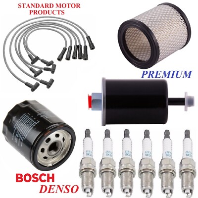 Tune Up Kit Air Oil Fuel Filters Wire Spark Plugs For OLDSMOBILE 98 V6 3.8L 1985