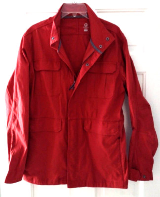 Merrell Zip Up Hiking Jacket Women's Size Medium Red Orange Pockets Outdoors