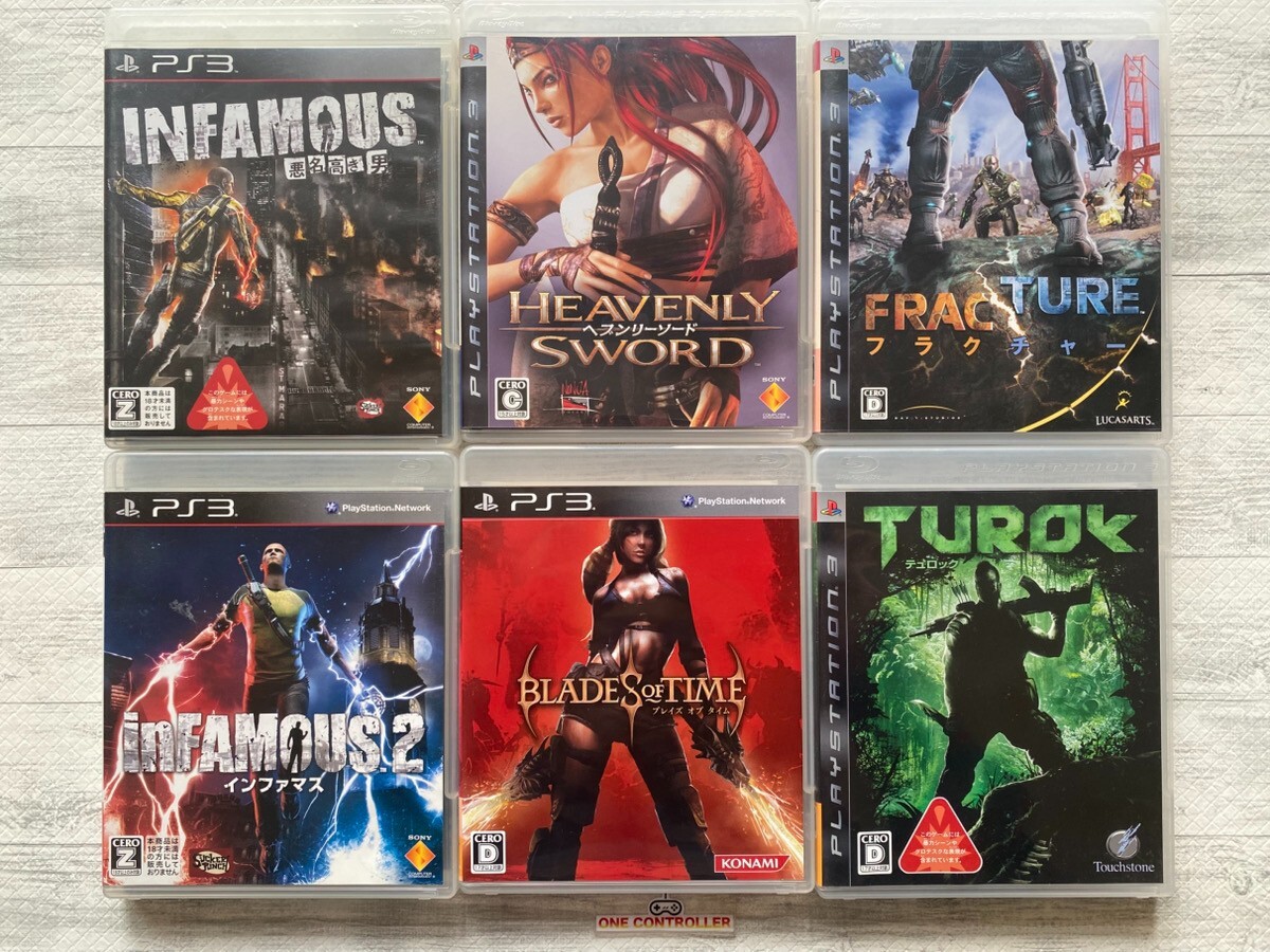 SONY PS3 inFamous 1 2 & Heavenly Sword & Blades of Time & Fracture