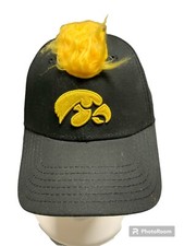 Iowa Hawkeyes Black & Gold Mohawk Hat Fan Favorite Baseball Hat Cap OSFA