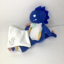 Doudou et Campagnie Paris Calinosaure Blue Dino Lovey Doll Plush Toy 10" jolijou