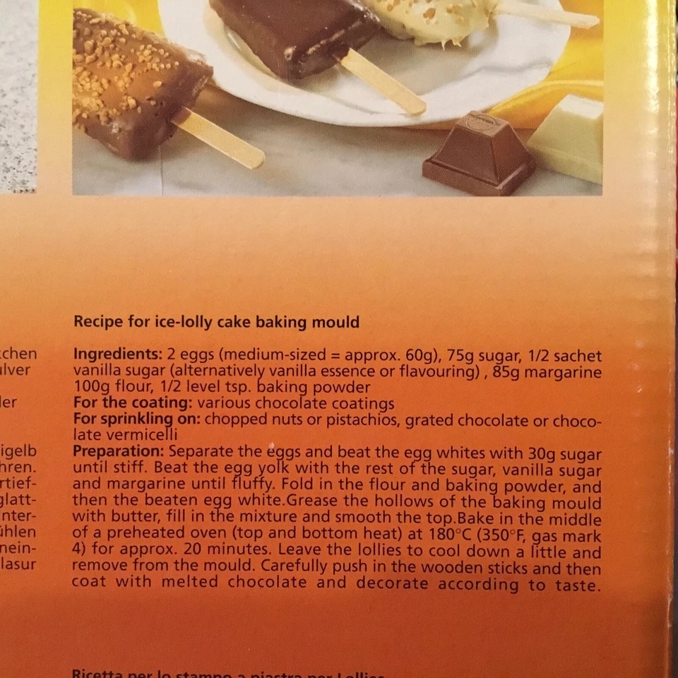 Zenker Bakewear-Germany- The”Cake Ice Lolly” Complete *EUC* - Image 4 of 4