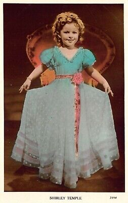Shirley Temple Blue Dress Colorized real photo postcard 7194. | eBay