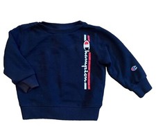 Blue Champion Sweatshirt Navy Athletic Shirt Unisex Retro Top Long Sleeve 24 M