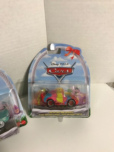 New Mattel Disney Pixar Cars Easter Edition Lightning Mcqueen Flo Buggy Lot - Picture 5 of 13