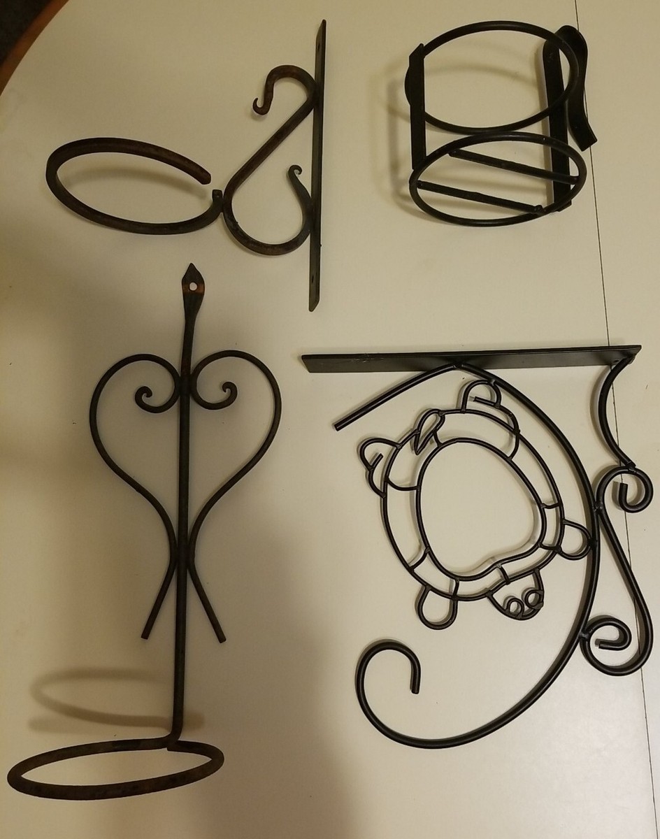 4 Balcony Flower Pot Holders Hanging Over The Rail Metal Fence Planters  (c17) | eBay