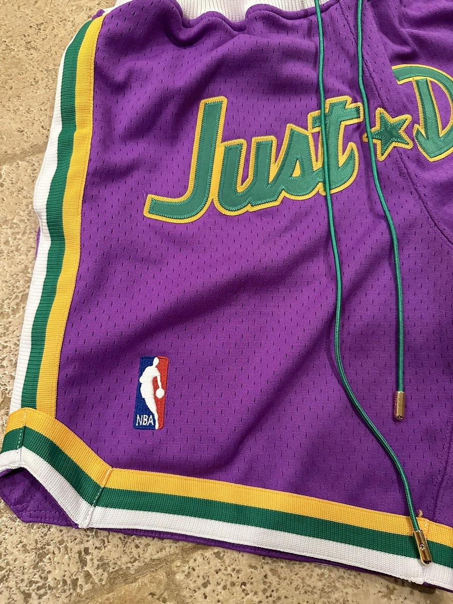 Just Don x Mitchell & Ness OG NBA Utah Jazz Purple Shorts | eBay