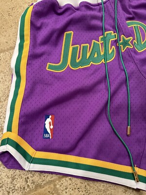 Just Don x Mitchell & Ness OG NBA Utah Jazz Purple Shorts | eBay