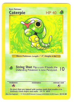 Caterpie 045/102 Base Set (Shadowless) for sale | eBay