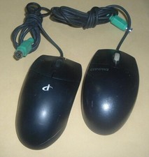(2) Vintage Mouse 2-Button Wheel PS/2 Trackba...