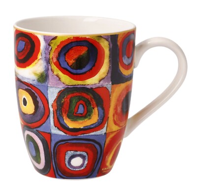 Goebel Künstlerbecher Wassily Kandinsky Quadrate 400 ml 11 cm hoch