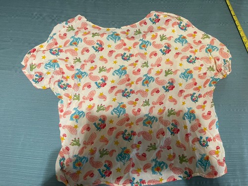 Roper Women's XL Boho Printed Flowy Blouse Top Tie Short Sleeve Button Western - Picture 7 of 8