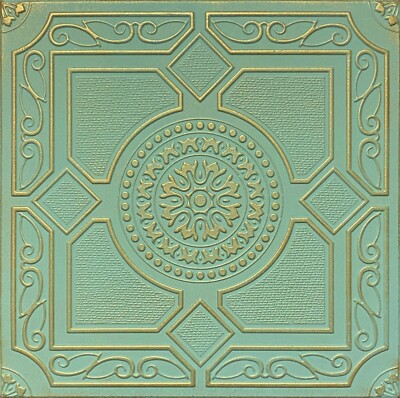 Home Decor Ceiling Tiles Glue Up Foam 20''x20'' R30A Mint Gold (32pcs) 