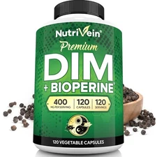 Nutrivein DIM Supplement 400mg - Menopause, PCOS, Estrogen Metabolism & Balance