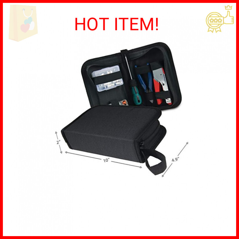 Coax Cable Crimper Compression Tool Kit with RG6 RG59 Connectors and