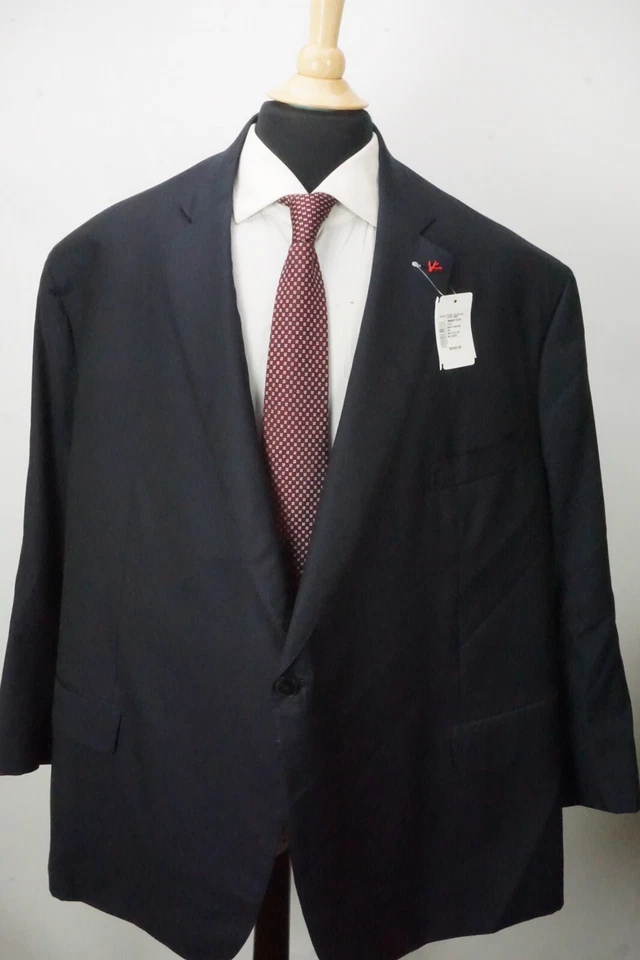 Calça Jaqueta Isaia Napoli Base E Aquaspider Lã Azul Marinho 2 Peças 58L NOVO EM FOLHA GRANDE  - Imagem 2 de 4