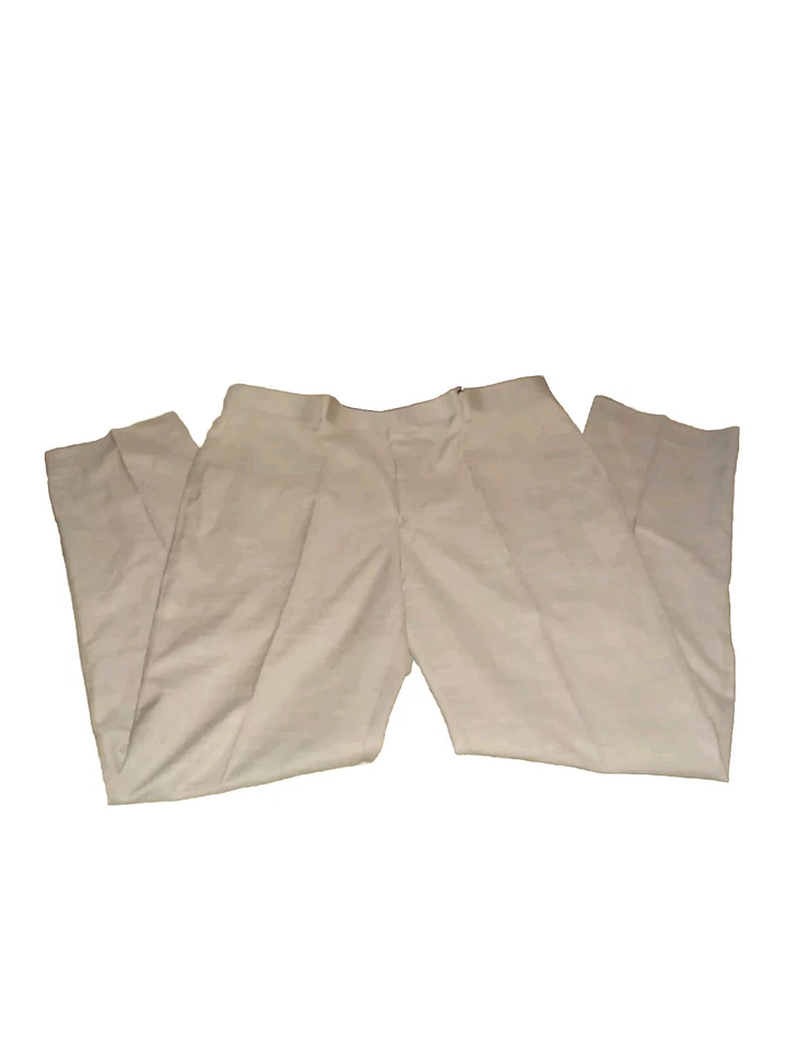 Pantalones de vestir Isaac Mizrahi para hombre frente plano marrón tostado talla 40X34 (R1) Foto 2 de 4