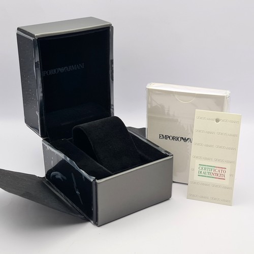 NEW GENUINE EMPORIO ARMANI AR5890 BROWN & ROSE GOLD SILICONE STRAP MENS WATCH - Picture 10 of 11