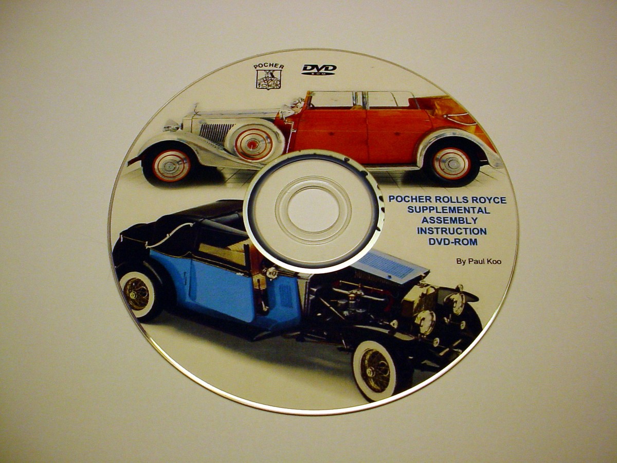 POCHER 1/8 ROLLS ROYCE SUPPLEMENTAL INSTRUCTION DVD-ROM or
