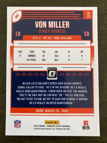 ( U SELECT CARDS ) 2018 FOOTBALL DONRUSS OPTIC SINGLES 🔽 - Picture 33 of 82