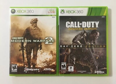 Xbox 360 Call Of Duty Bundle Modern Warfare 2& Advanced Warfare Day Zero  Edition