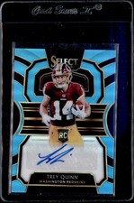 2018 Select Rookie Signatures Prizm Light Blue #37 Trey Quinn Auto RC 22/49 