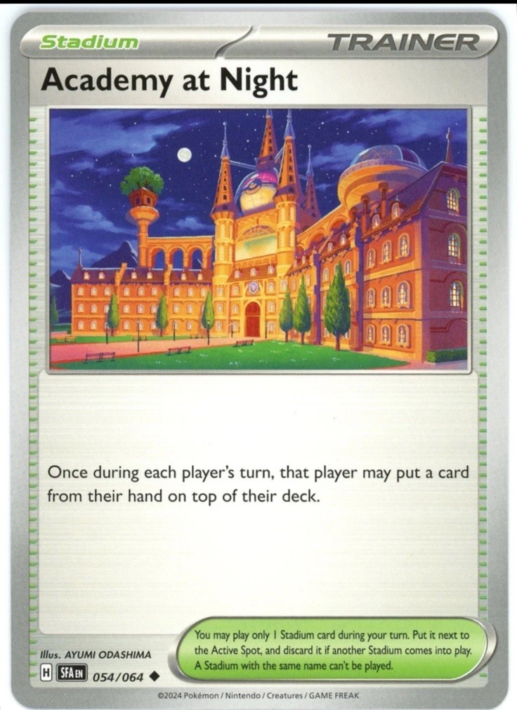 Academy at Night - 054/064 - Shrouded Fable - Pokemon LP/NM English
