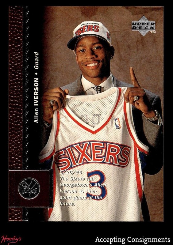 1996-97 Upper Deck #91 Allen Iverson Rookie RC 76ers