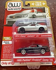 Auto World Target 2 Pack ‘14 Camaro LT1 & ‘95 Firebird Comp T/A 1/64 scale 