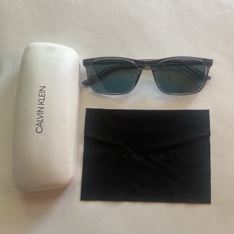 Calvin Klein Crystal Smoke Men's Sunglasses CK20503 Grey Polarized 55/18/145