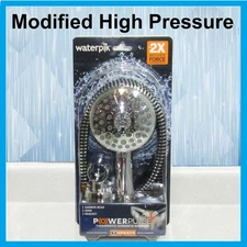 Waterpik Modified High Pressure Hand Held Large 4" Shower Head 7 Setting