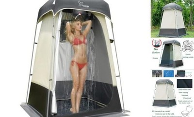 Outdoor Shower Tent Changing Room Privacy Portable Camping Shelters Gray