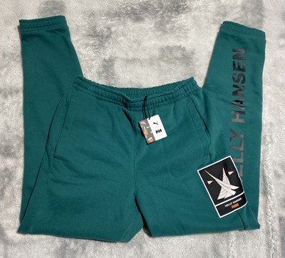 Puma X Helly Hansen Joggers Sweatpants Green Spellout Fleece New Small READ