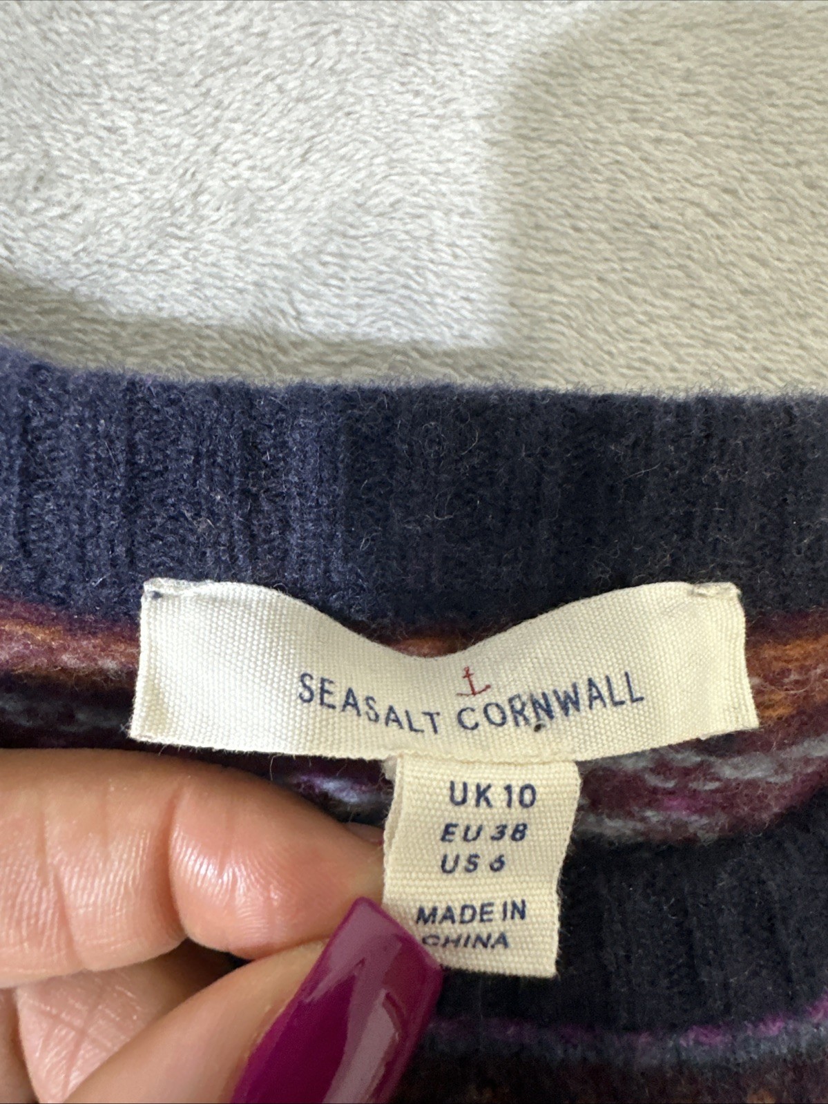 Seasalt Cornwall Fair Isle Sweater Percella Cove … - image 4