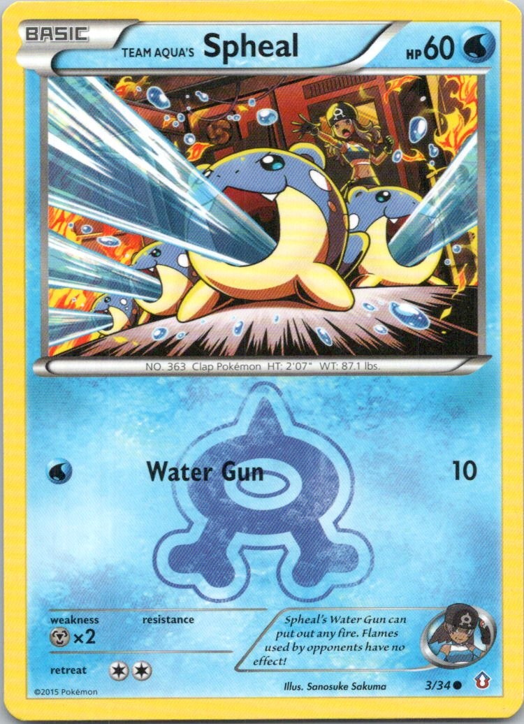 Team Aqua's Spheal #3/34 (LP) Double Crisis DCR Pokemon