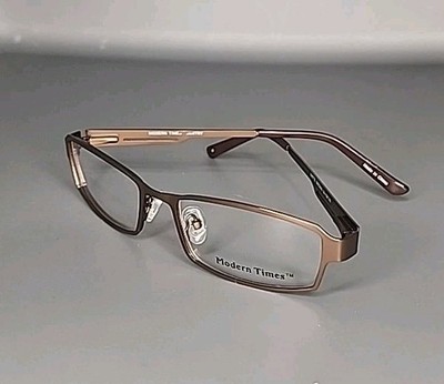 Modern Times SENTRY Matte Brown Metal Full Rim Eyeglass Frame 54/18/140