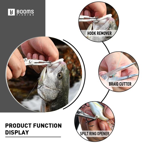 H01 Pinza da Pesca Piccola Forbici Treccia Taglierina Leggero Acciaio Inox F... - Foto 2 di 7