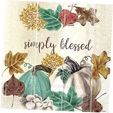  Party Napkins Disposable 3-Ply Paper Lunch Napkin Pack, Simply 6.5" x 6.5"