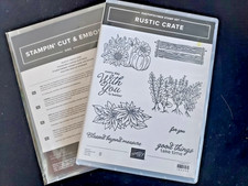Stampin Up RUSTIC CRAFTE BUNDLE 8 Stamps 12 Dies-New/Retired