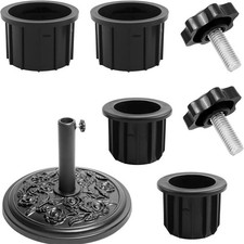 6pcs Patio Parasol Umbrella Stand Replacement Parts Black Base Accessories