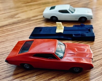 2 1971 FORD Funmate Go Cars w/Launcher~PROCTER & GAMBLE~Made in Japan~Mustang