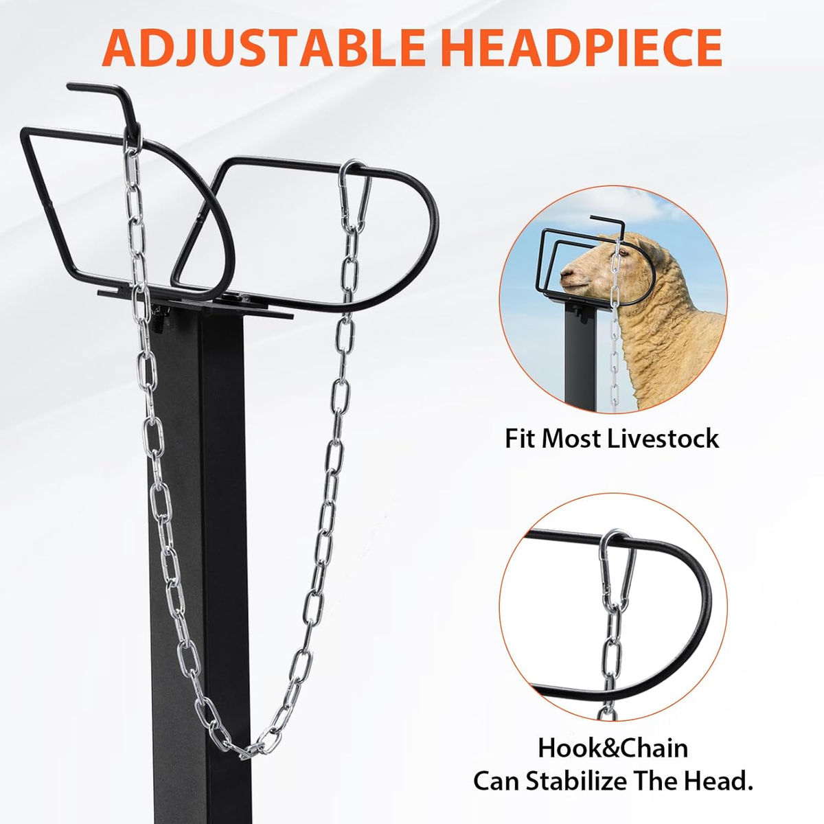 Goat Milking Stand with Hand Crank,Wheels – 48